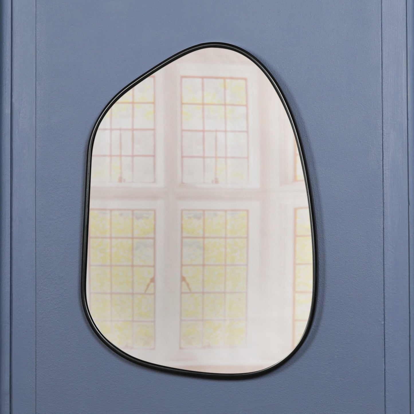 Black Framed Asymmetrical Wall Mirror - MWA681