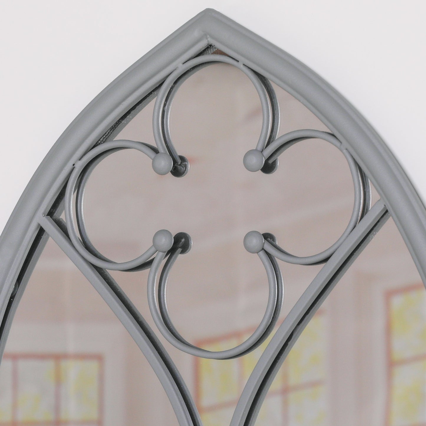 Gothic Grey Church Window Style Wall Mirror - MWA814