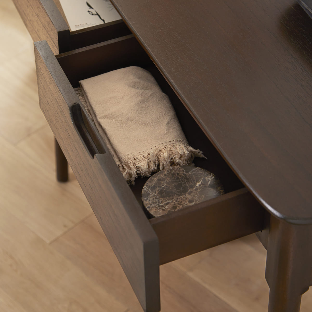 Fishe & Lilly Norway 2 Drawer Walnut Console Table