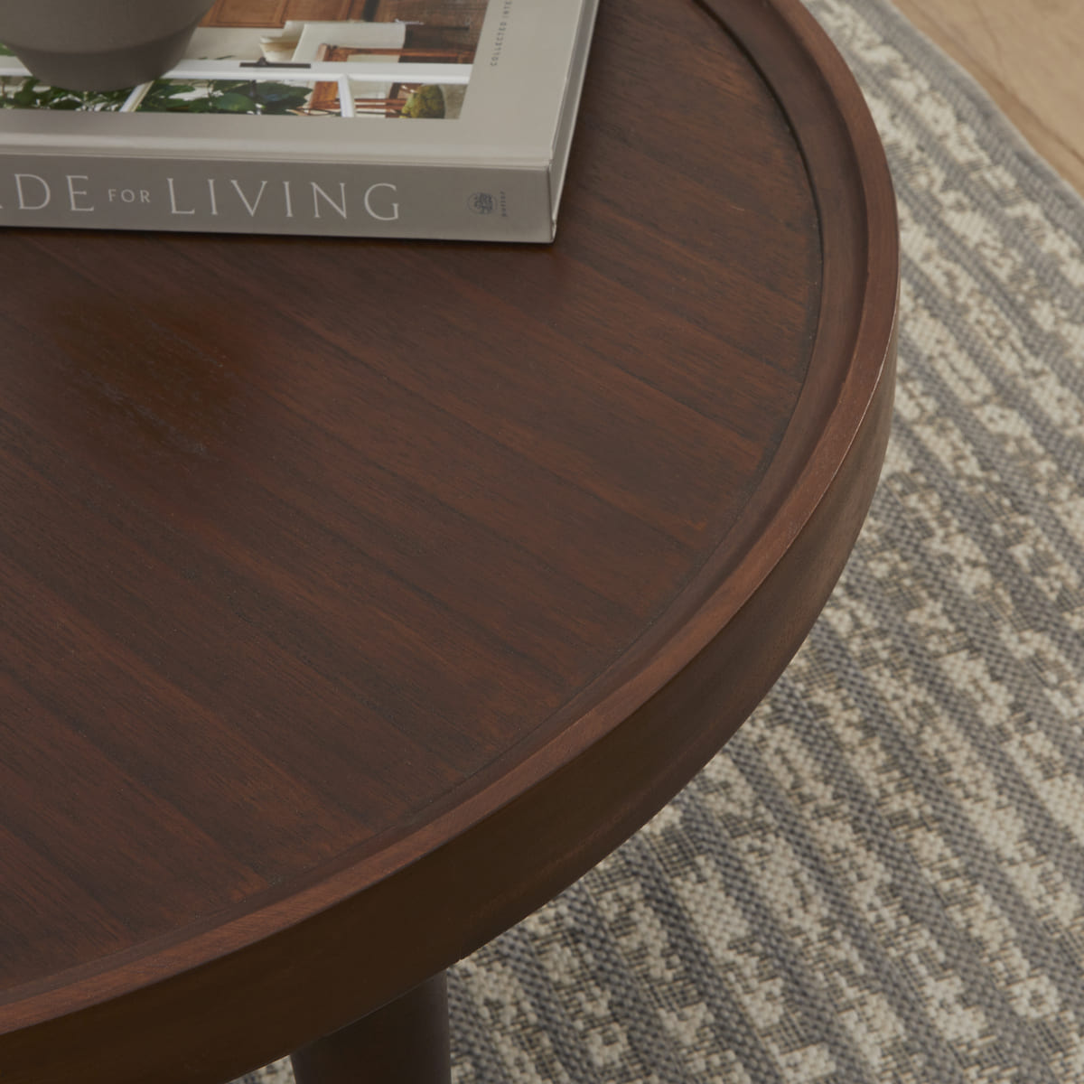 Fishe & Lilly Norway Walnut Round Coffee Table - White Bear Furnishings