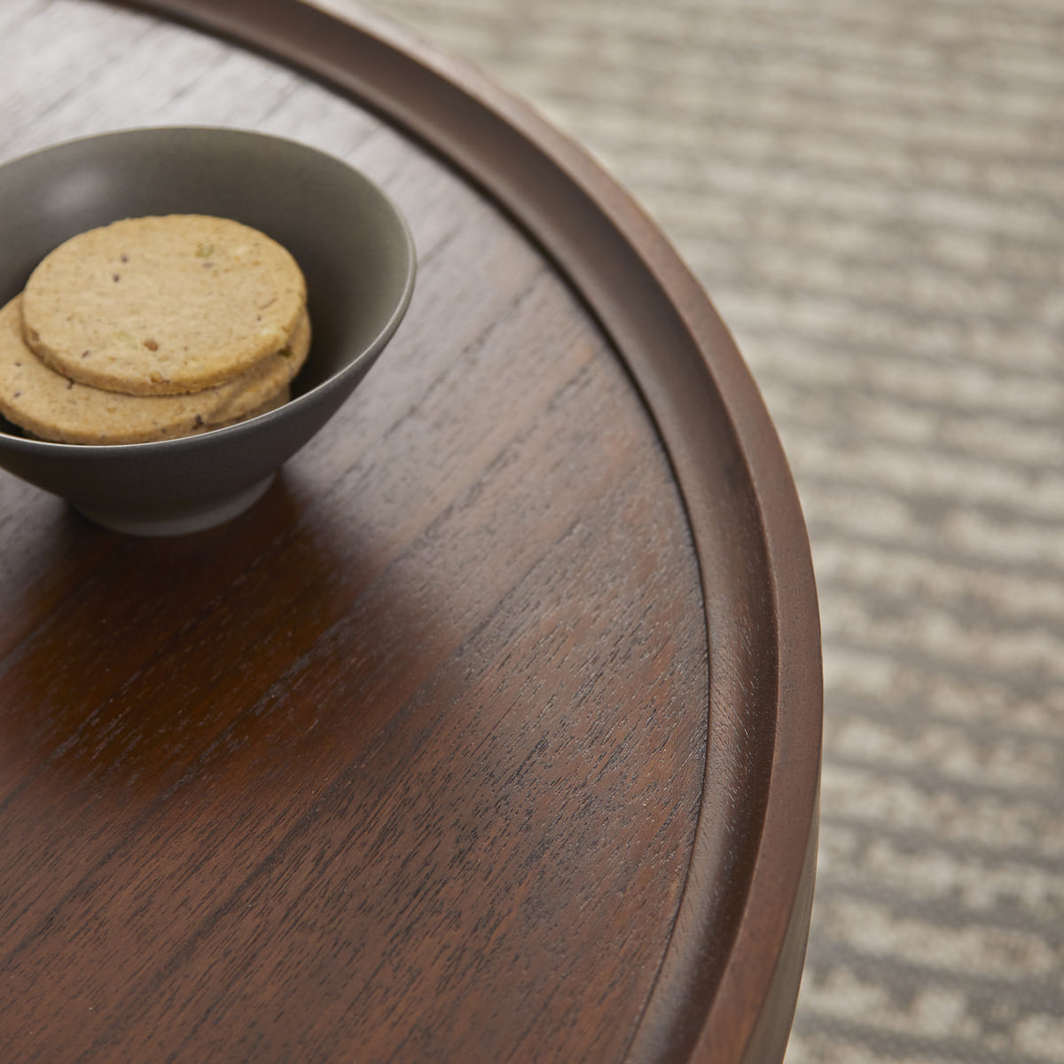 Fishe & Lilly Norway Walnut Round Coffee Table - White Bear Furnishings