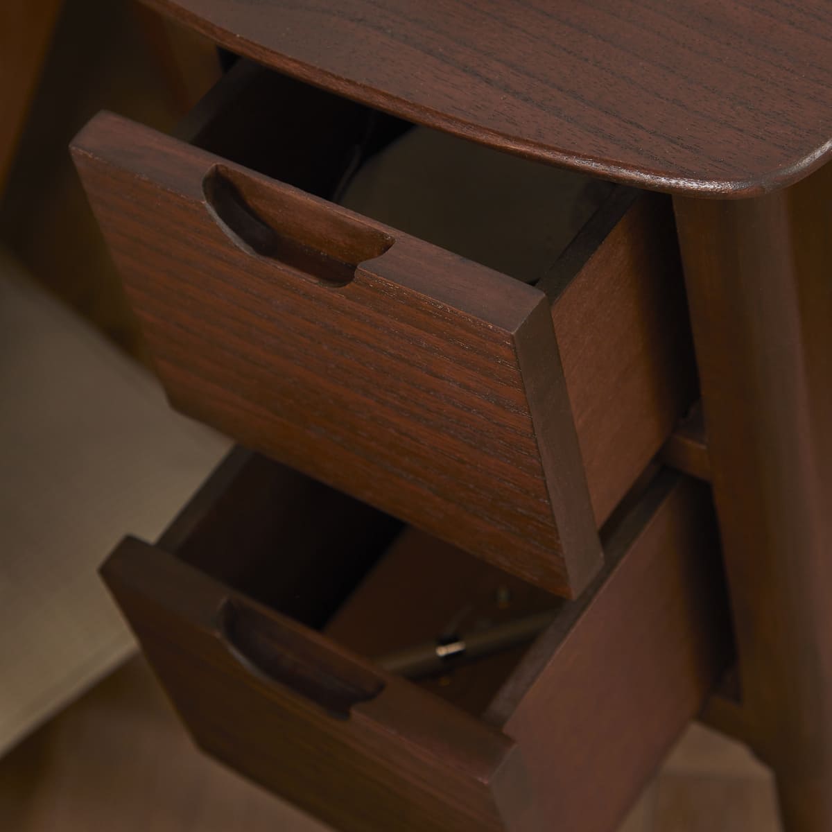 Fishe & Lilly Norway Narrow Walnut Bedside Table
