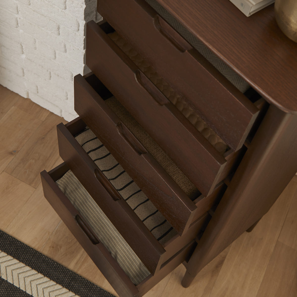 Fishe & Lilly Norway Walnut Tallboy - White Bear Furnishings