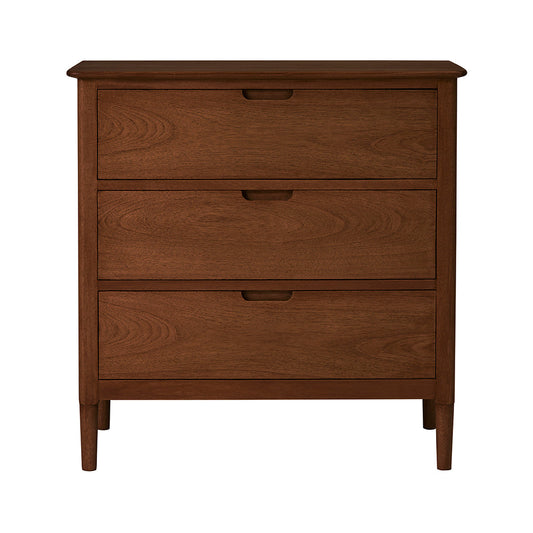 Fishe & Lilly Norway Walnut Chest of 3 Drawers - White Bear Furnishings