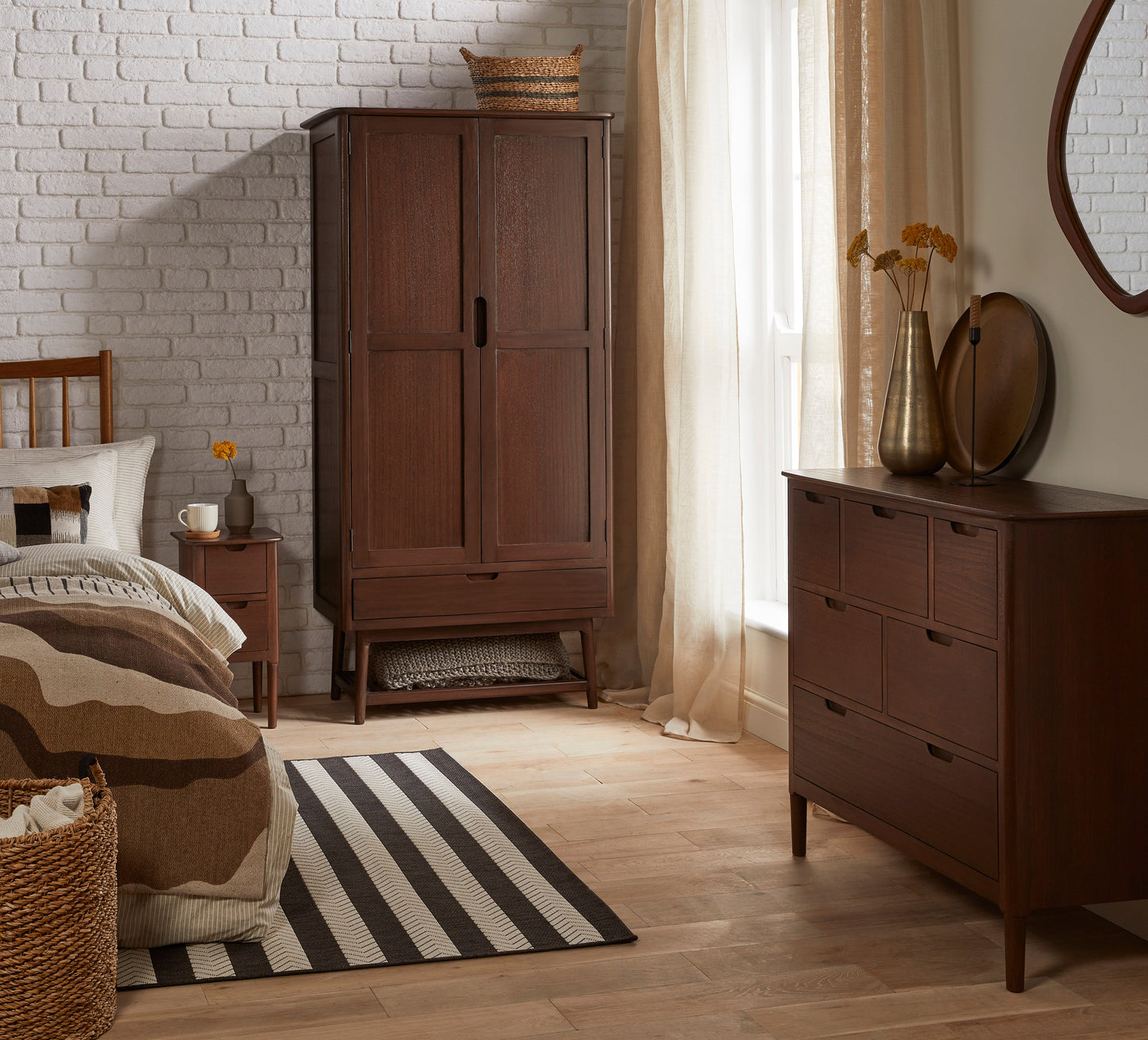 Fishe & Lilly Norway Walnut Wardrobe