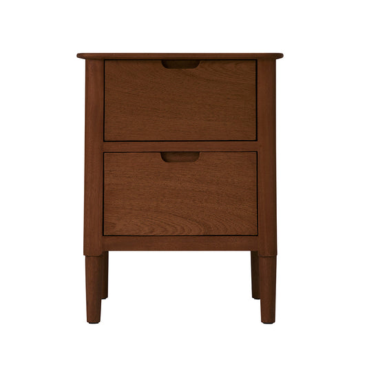 Fishe & Lilly Norway Walnut Wooden Bedside Table - White Bear Furnishings