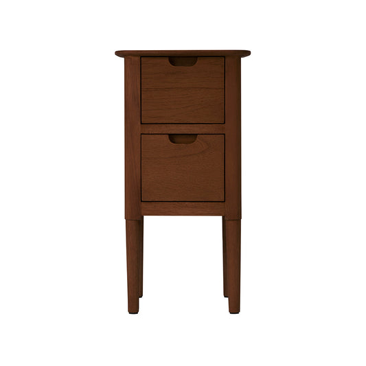 Fishe & Lilly Norway Narrow Walnut Bedside Table - White Bear Furnishings