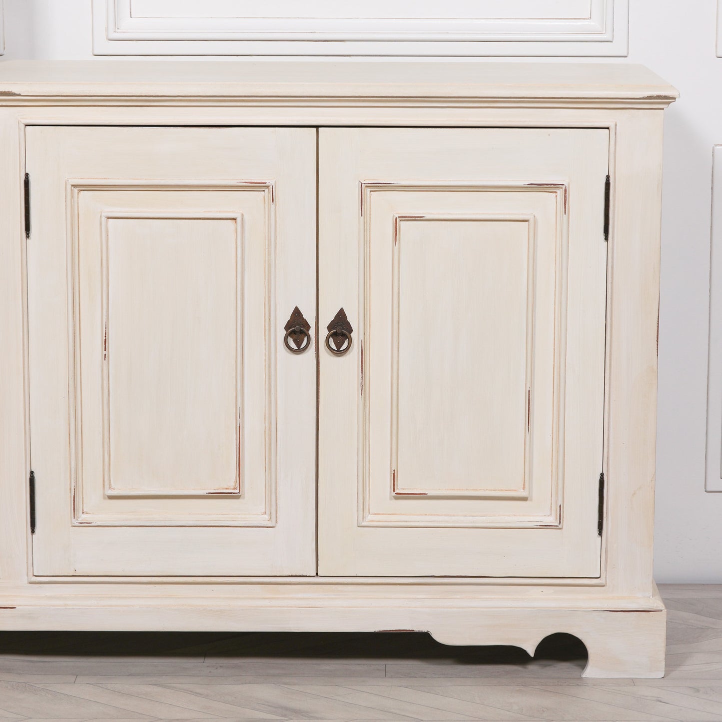 Maison Reproductions Distressed Aged White Brush Painted Classical Sideboard - OWF50