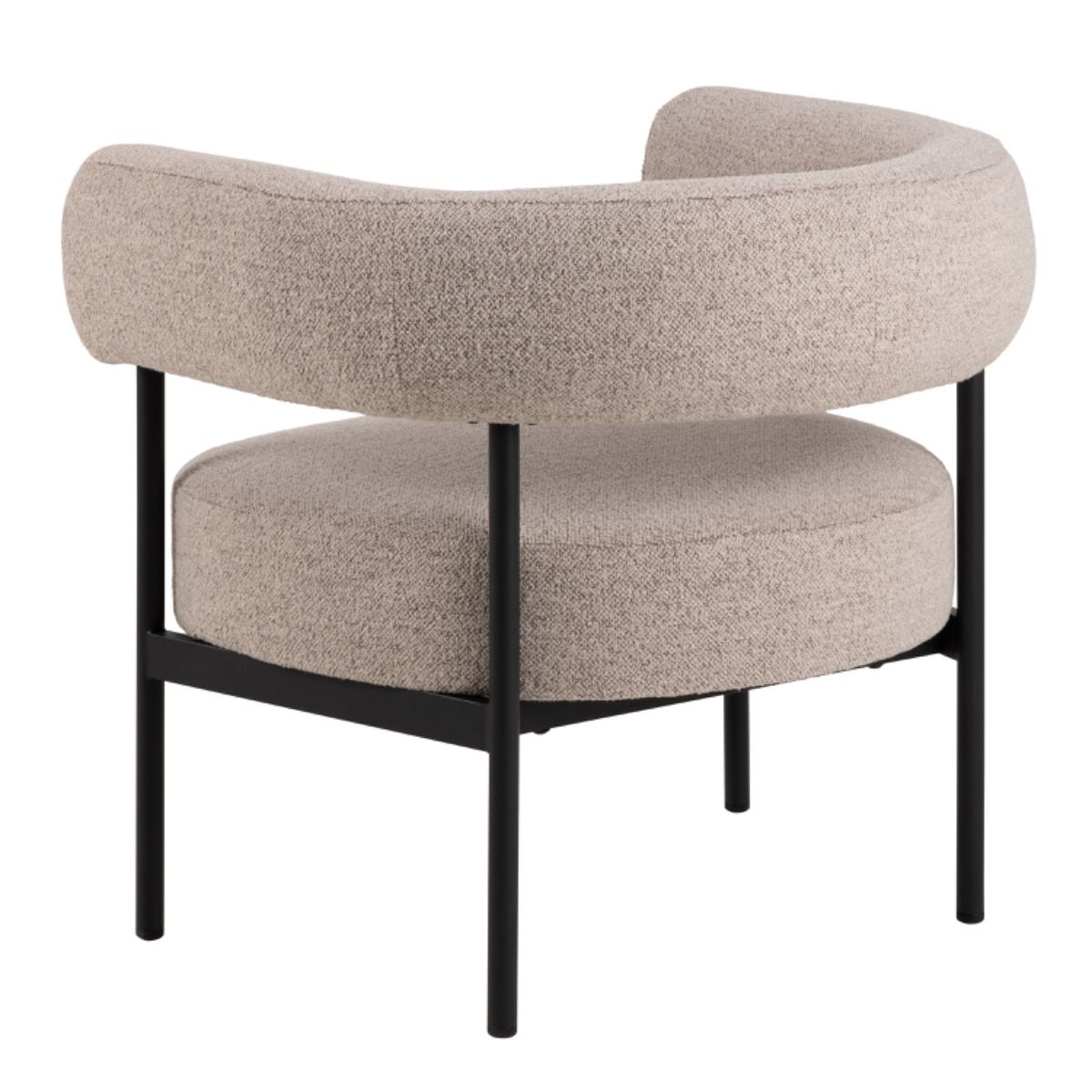 Curved Oakfield Armchair Accent Chair in Beige - GFT