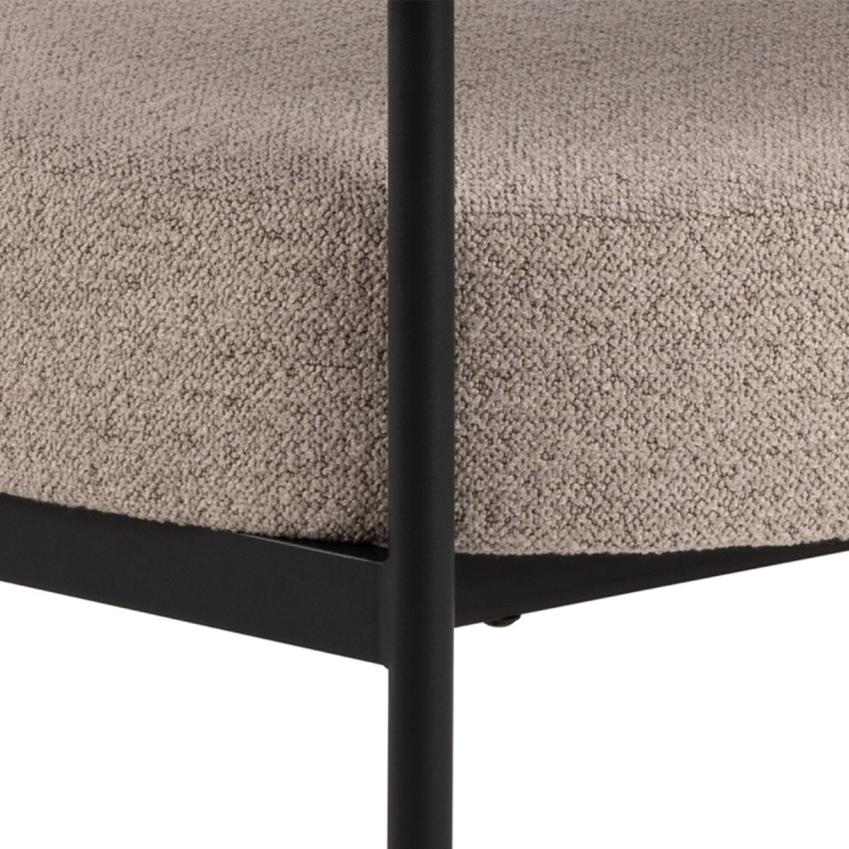 Curved Oakfield Armchair Accent Chair in Beige - GFT