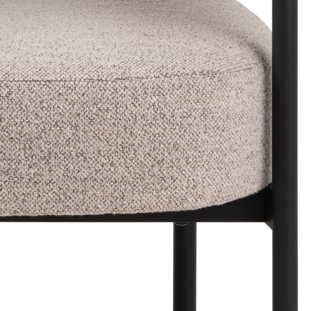 Curved Oakfield Armchair Accent Chair in Beige - GFT