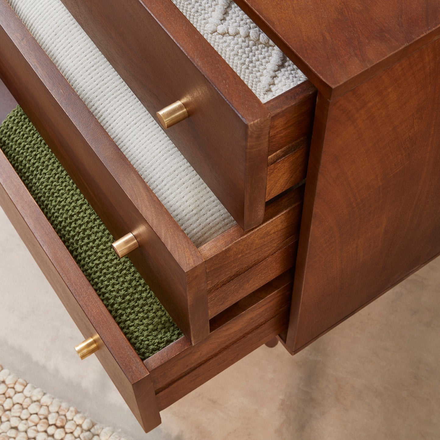 Fishe & Lilly Scandinavian Walnut Oslo Chest of 3 Drawers
