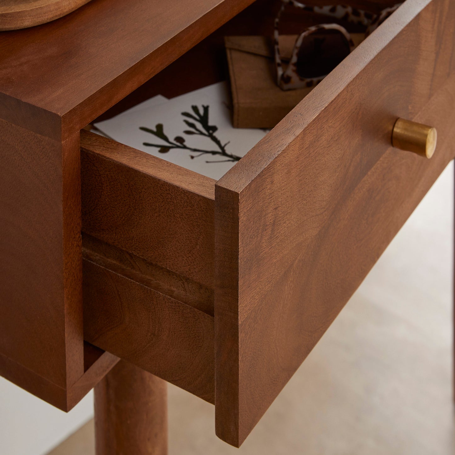 Fishe & Lilly Scandinavian Walnut Oslo Console, Dressing Table, and Desk