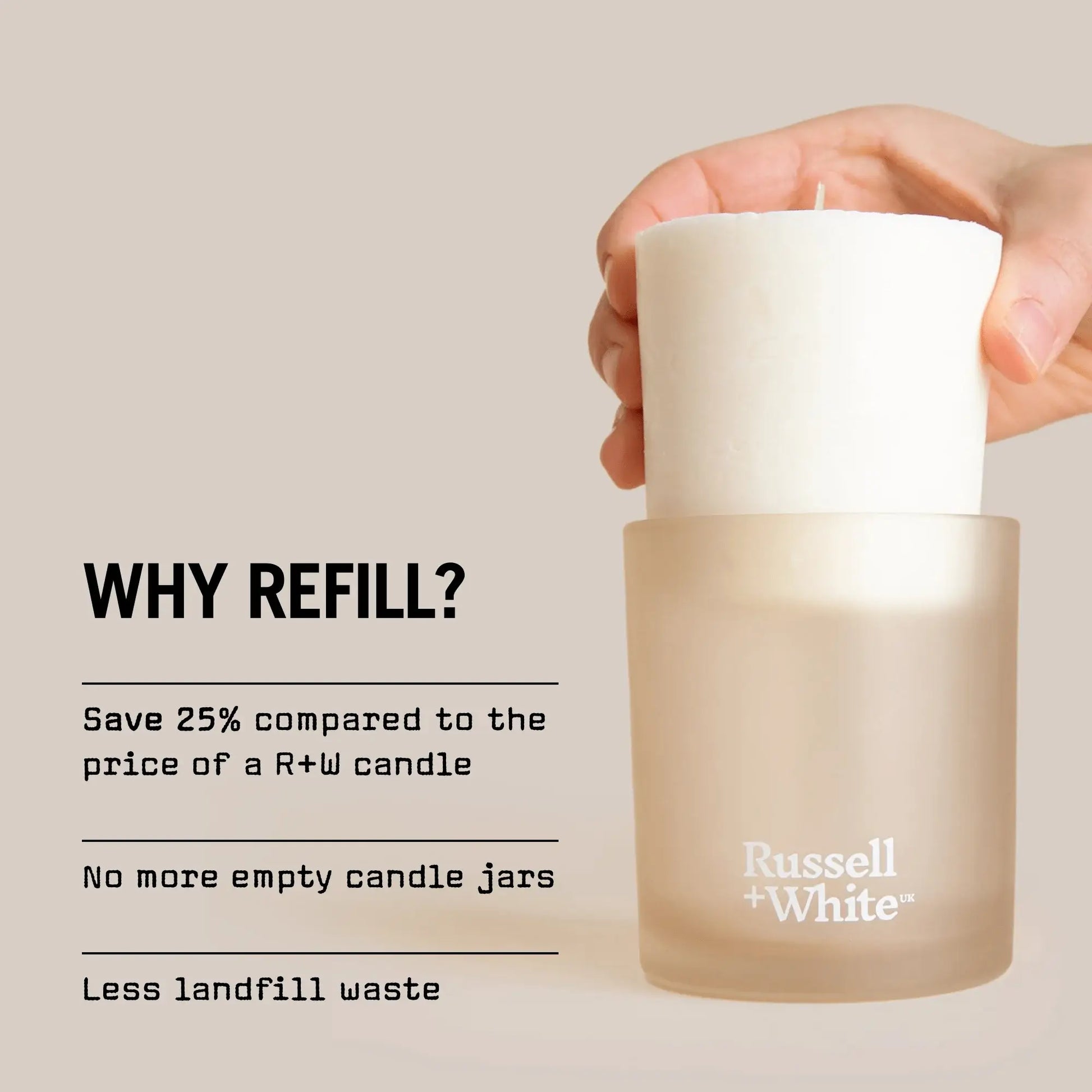 Sugi Scented Candle Refill - White Bear Furnishings