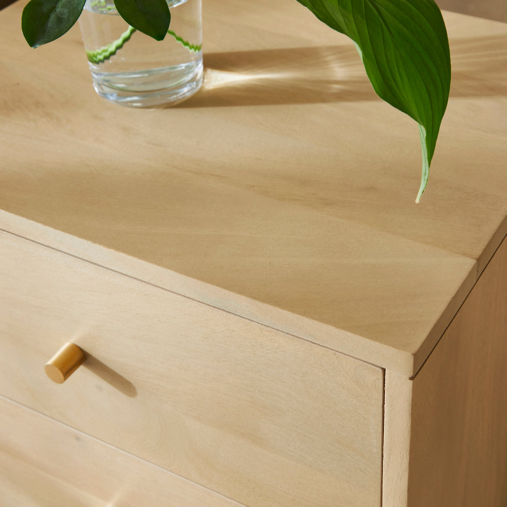 Fishe & Lilly Scandinavian Light Oak Oslo Bedside Table - White Bear Furnishings