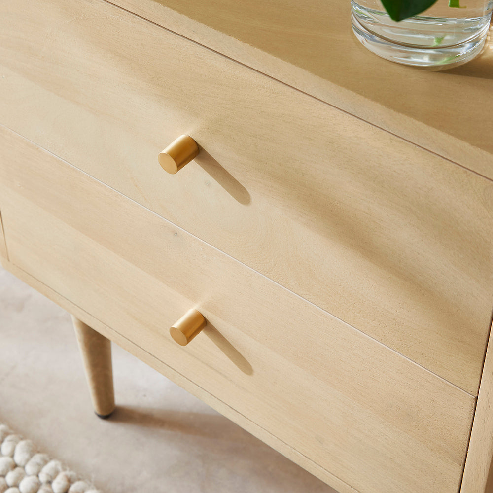 Fishe & Lilly Scandinavian Light Oak Oslo Bedside Table - White Bear Furnishings