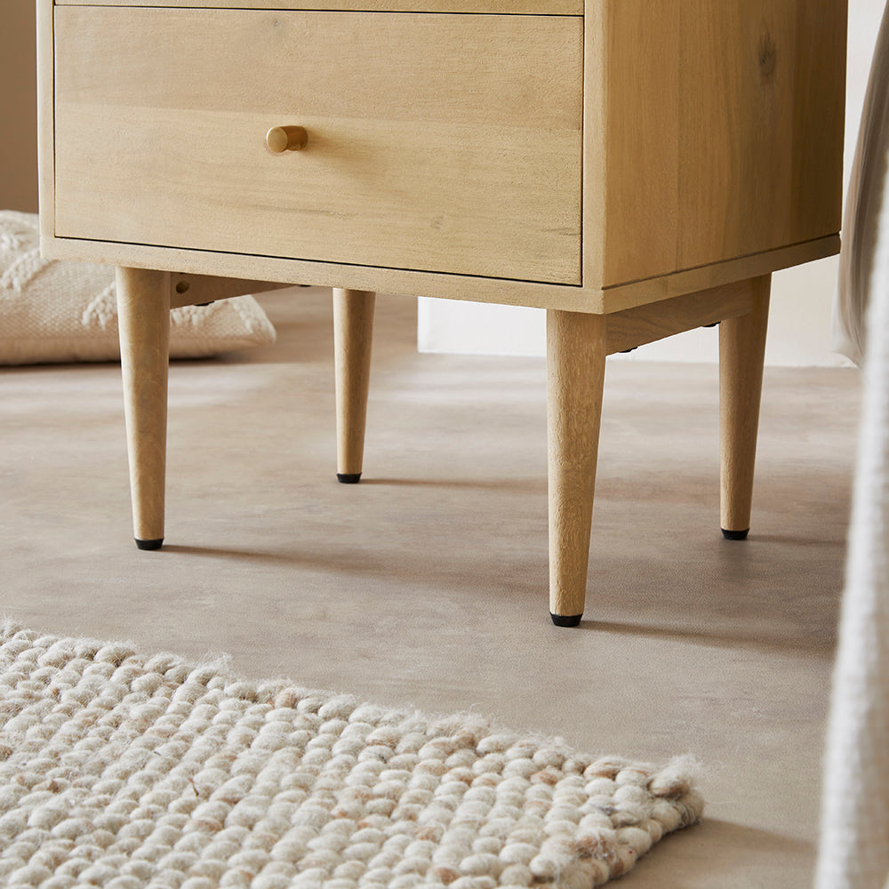 Fishe & Lilly Scandinavian Light Oak Oslo Bedside Table - White Bear Furnishings
