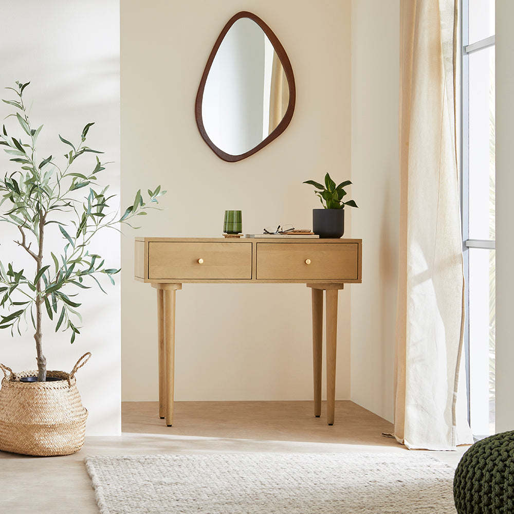 Fishe & Lilly Scandinavian Light Oak Oslo Console, Dressing Table, and Desk