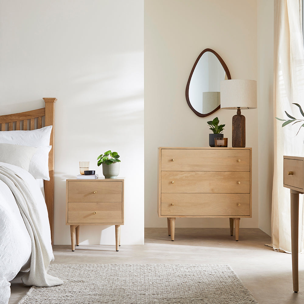 Fishe & Lilly Scandinavian Light Oak Oslo Chest of 3 Drawers - White Bear Furnishings