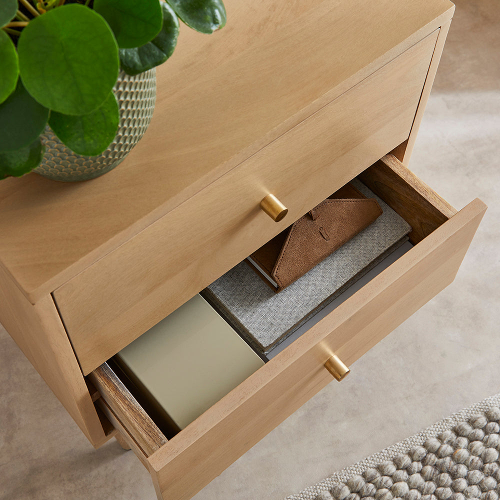 Fishe & Lilly Scandinavian Light Oak Oslo Chest of 3 Drawers - White Bear Furnishings