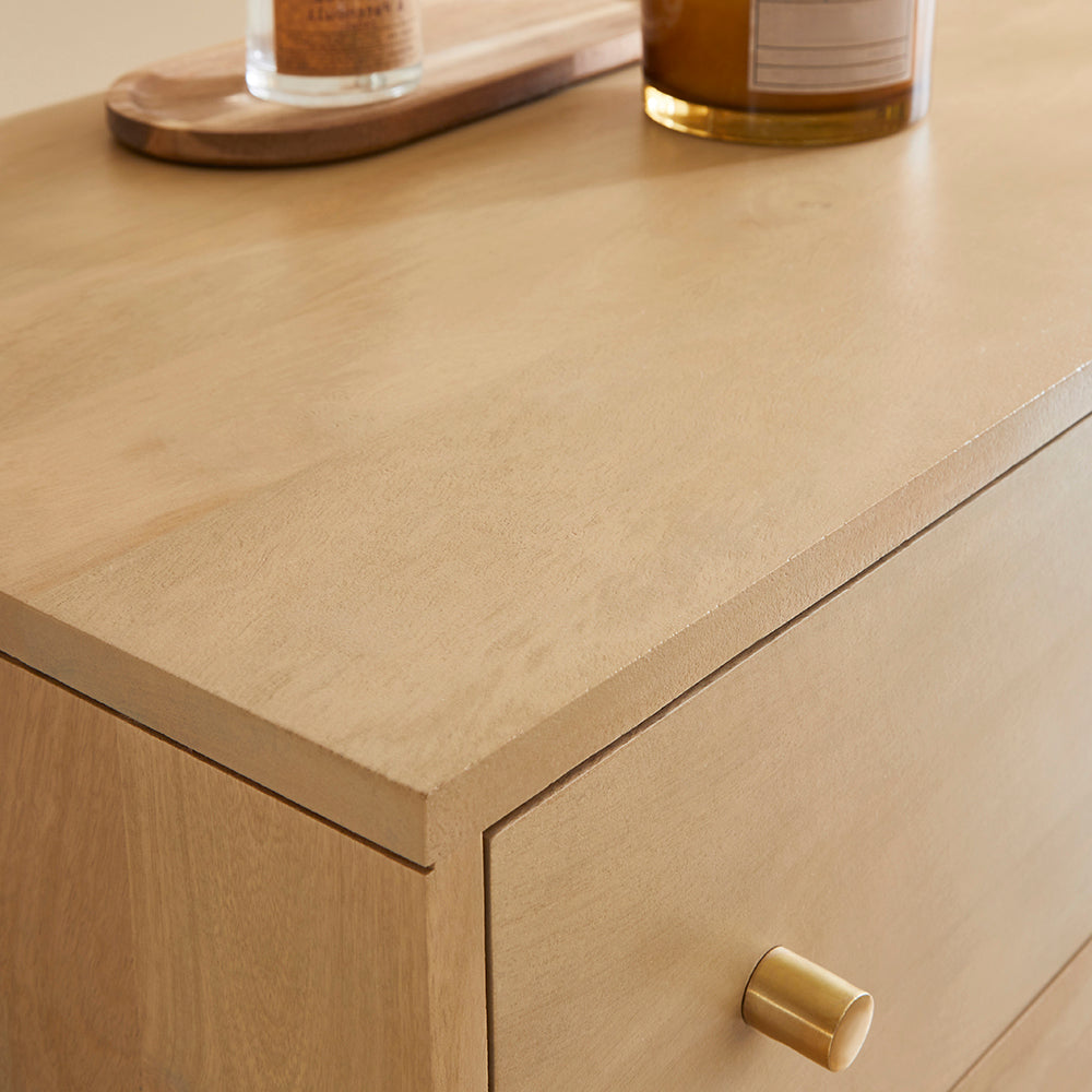 Fishe & Lilly Scandinavian Light Oak Oslo Chest of 3 Drawers - White Bear Furnishings