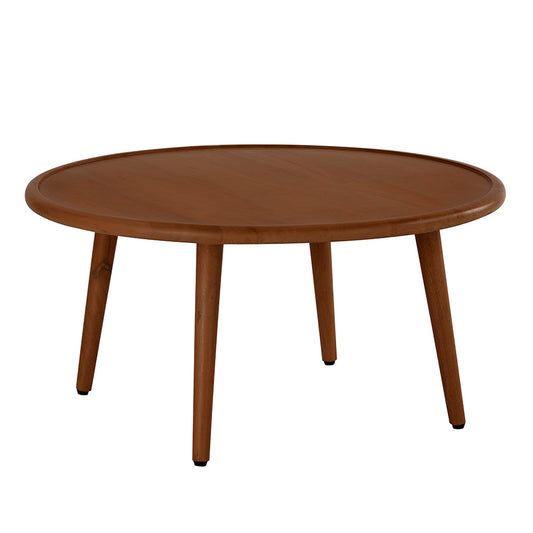 Fishe & Lilly Scandinavian Walnut Round Coffee Table - White Bear Furnishings
