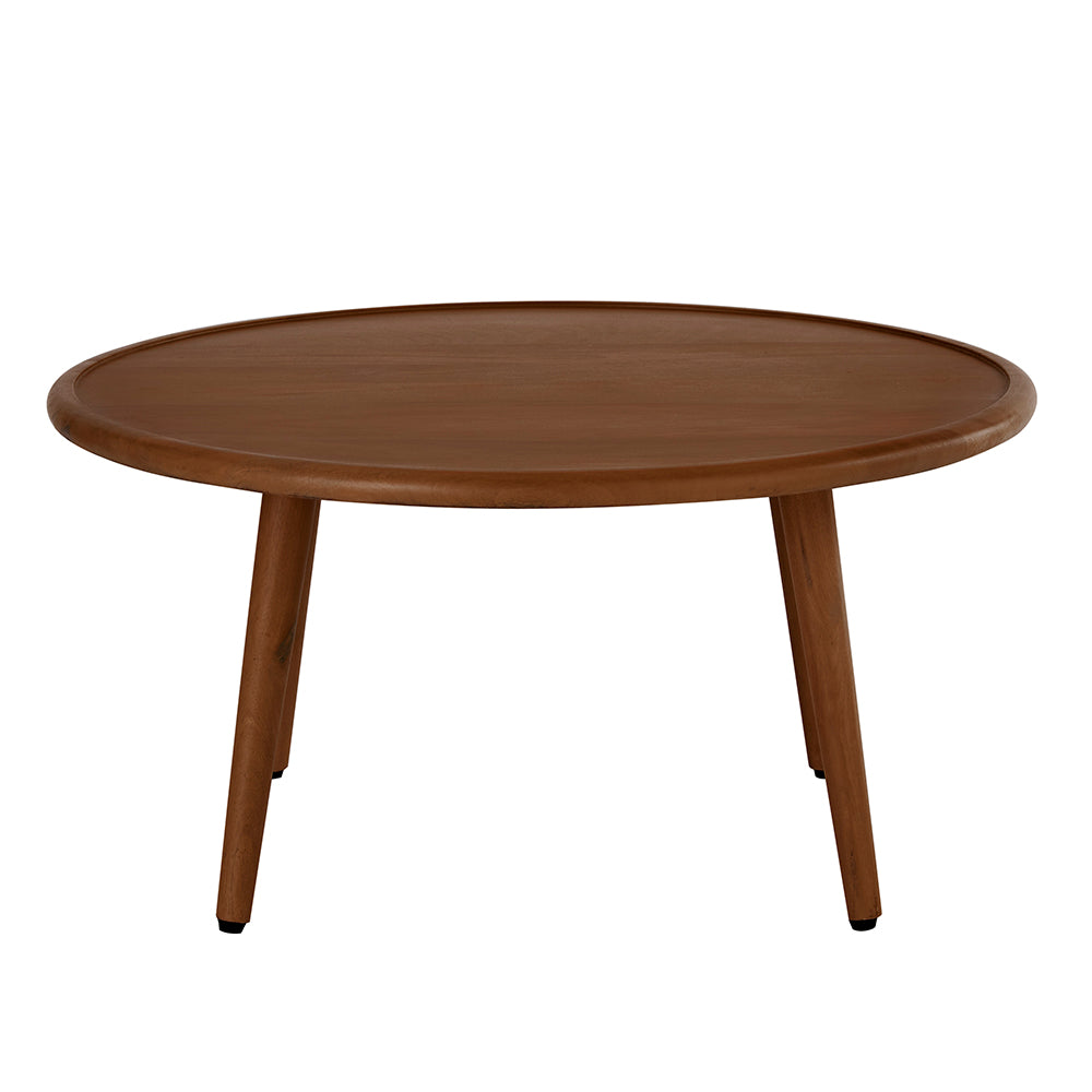 Fishe & Lilly Scandinavian Walnut Round Coffee Table - White Bear Furnishings