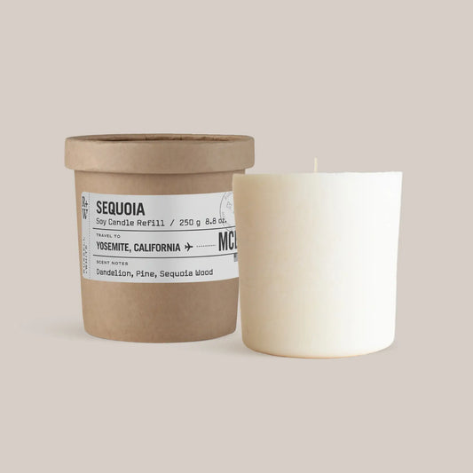 Sequoia Scented Candle Refill - White Bear Furnishings