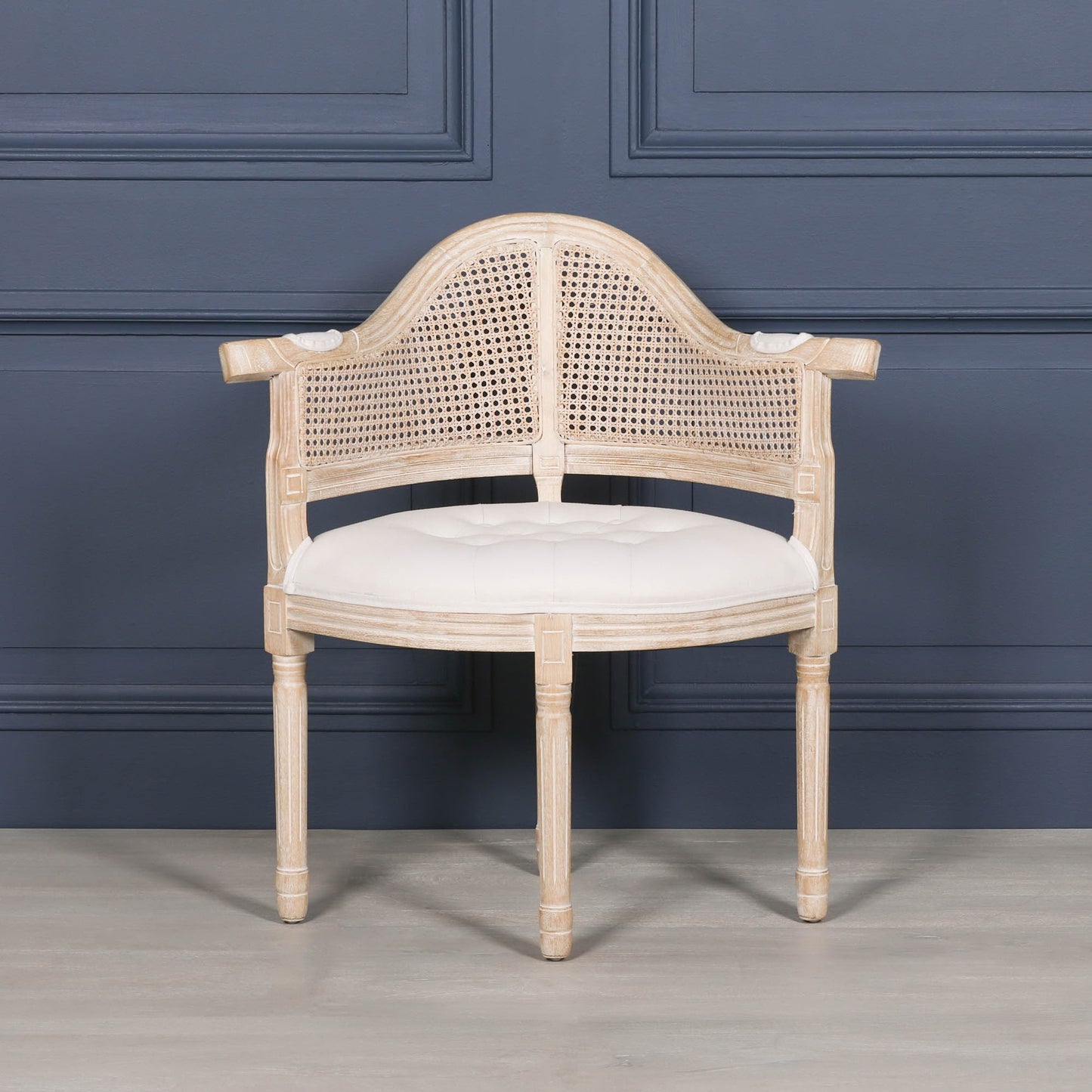 Handcrafted Wooden Louis Upholstered Corner Chair – WDC887