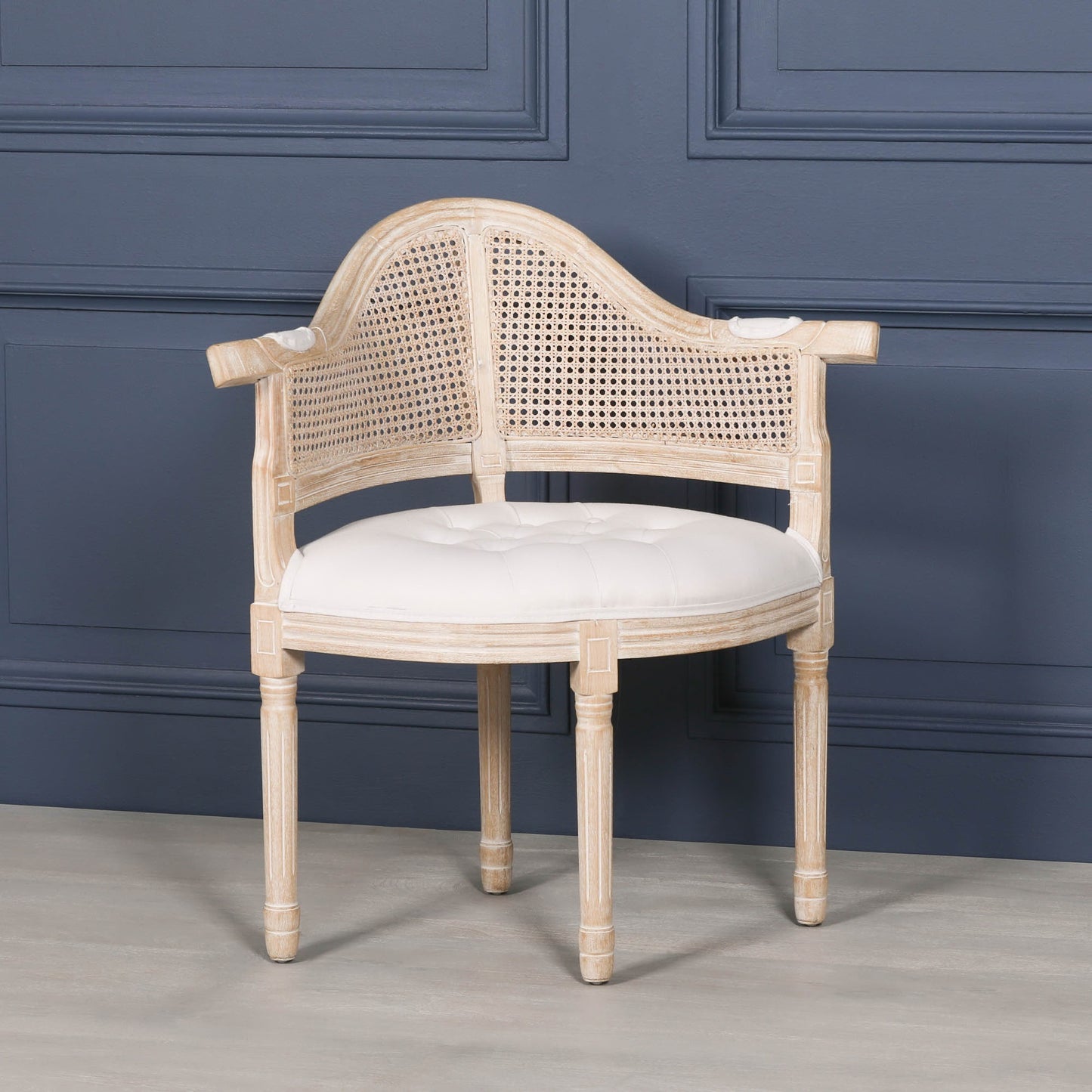 Handcrafted Wooden Louis Upholstered Corner Chair – WDC887