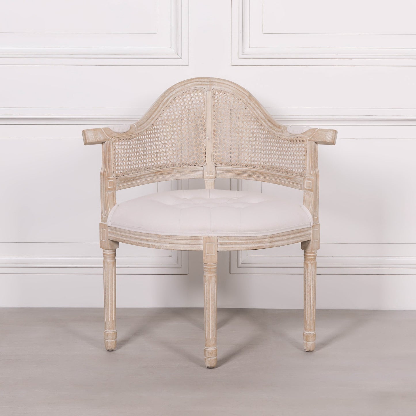 Handcrafted Wooden Louis Upholstered Corner Chair – WDC887