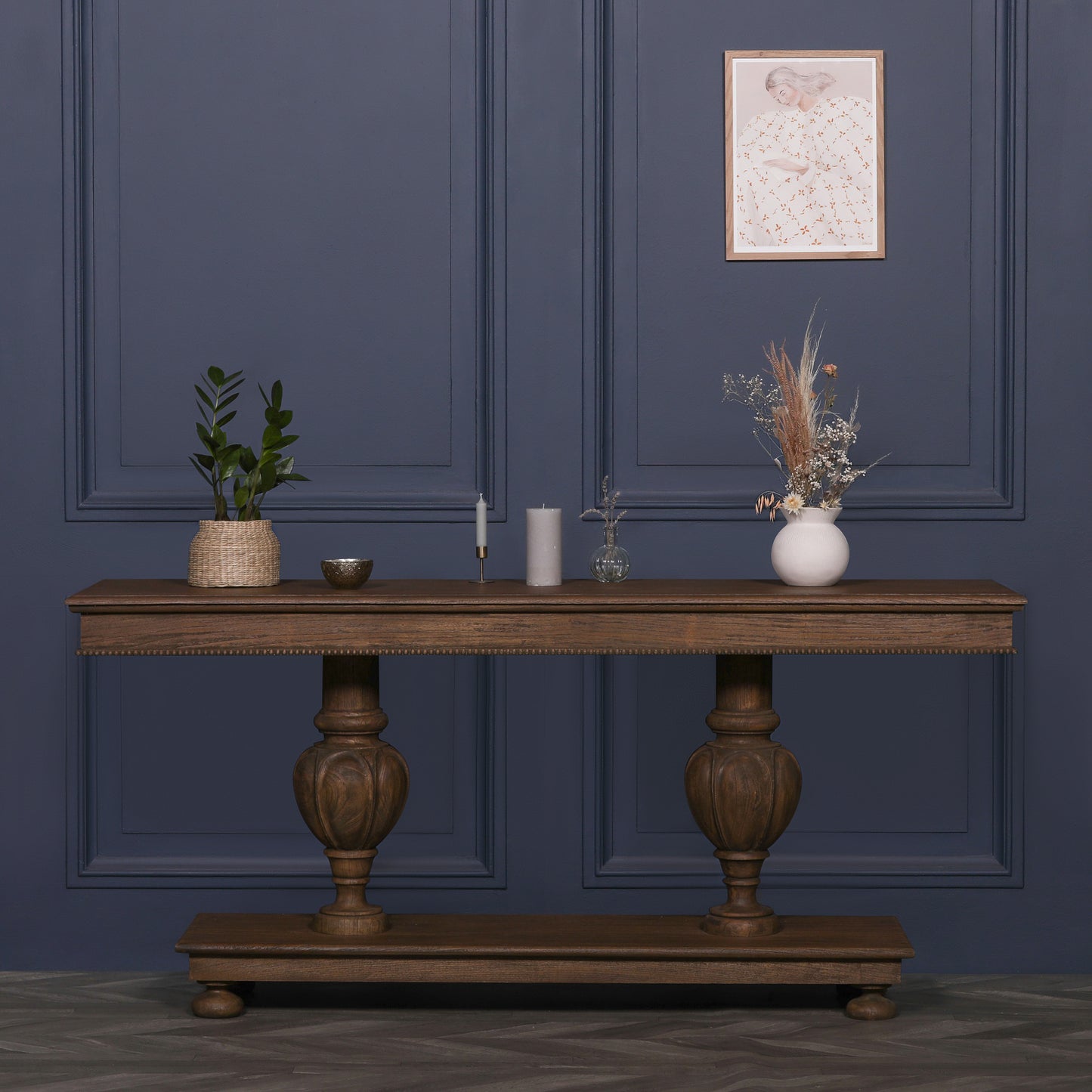 Maison Reproductions Rustic Wooden Console 180cm - WFA32 - White Bear Furnishings
