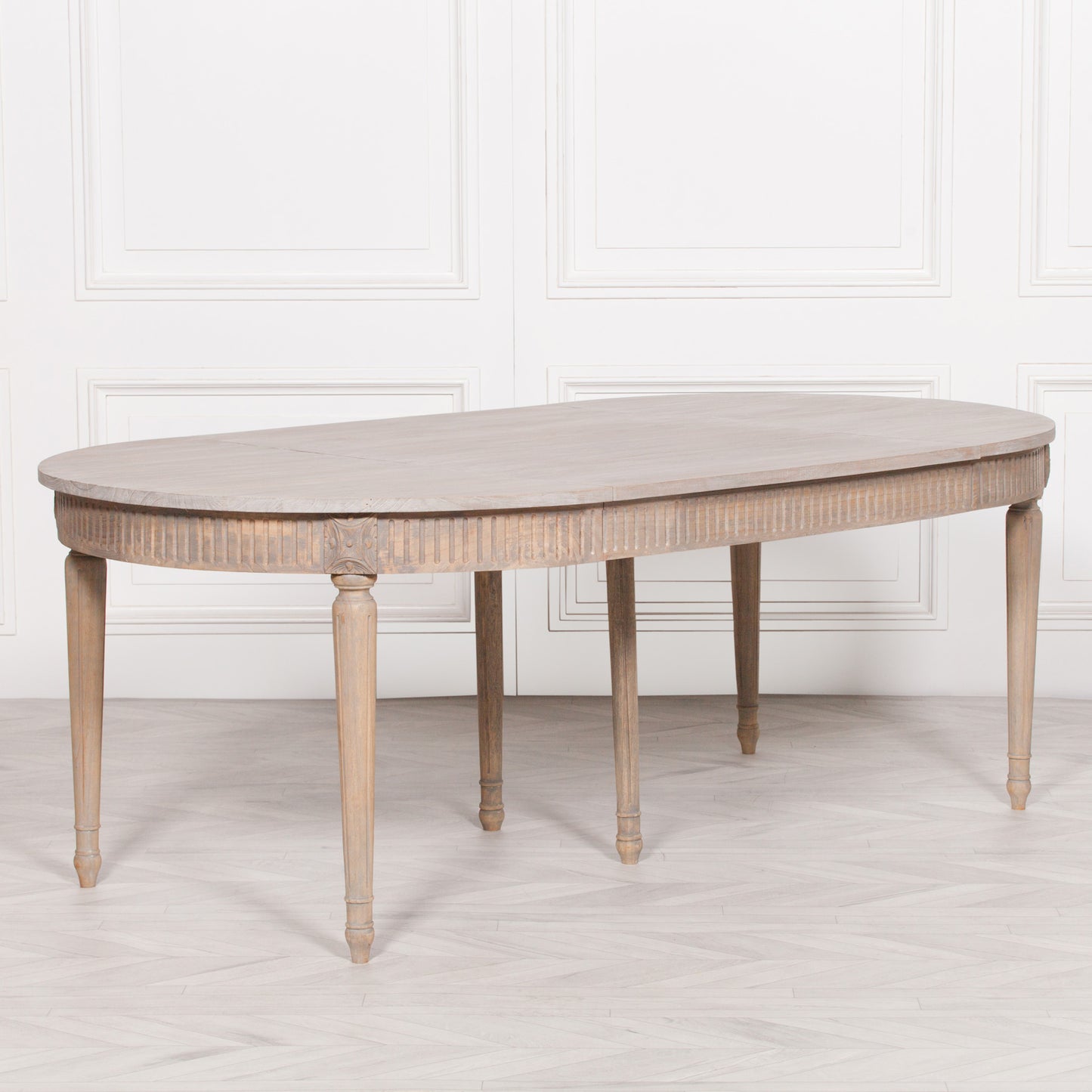Maison Reproductions Rustic Wooden Extendable 117cm Dining Table - WFA60
