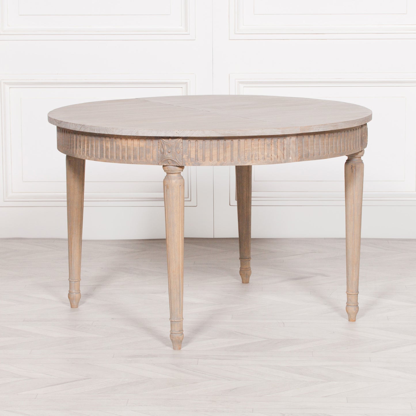 Maison Reproductions Rustic Wooden Extendable 117cm Dining Table - WFA60