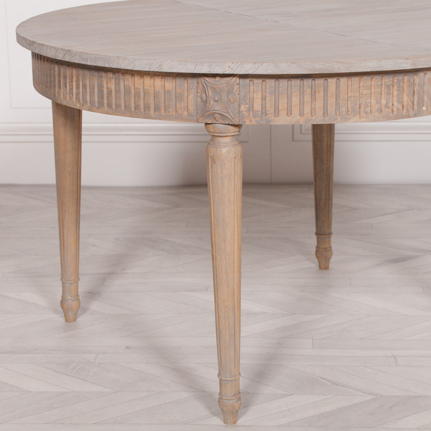 Maison Reproductions Rustic Wooden Extendable 117cm Dining Table - WFA60