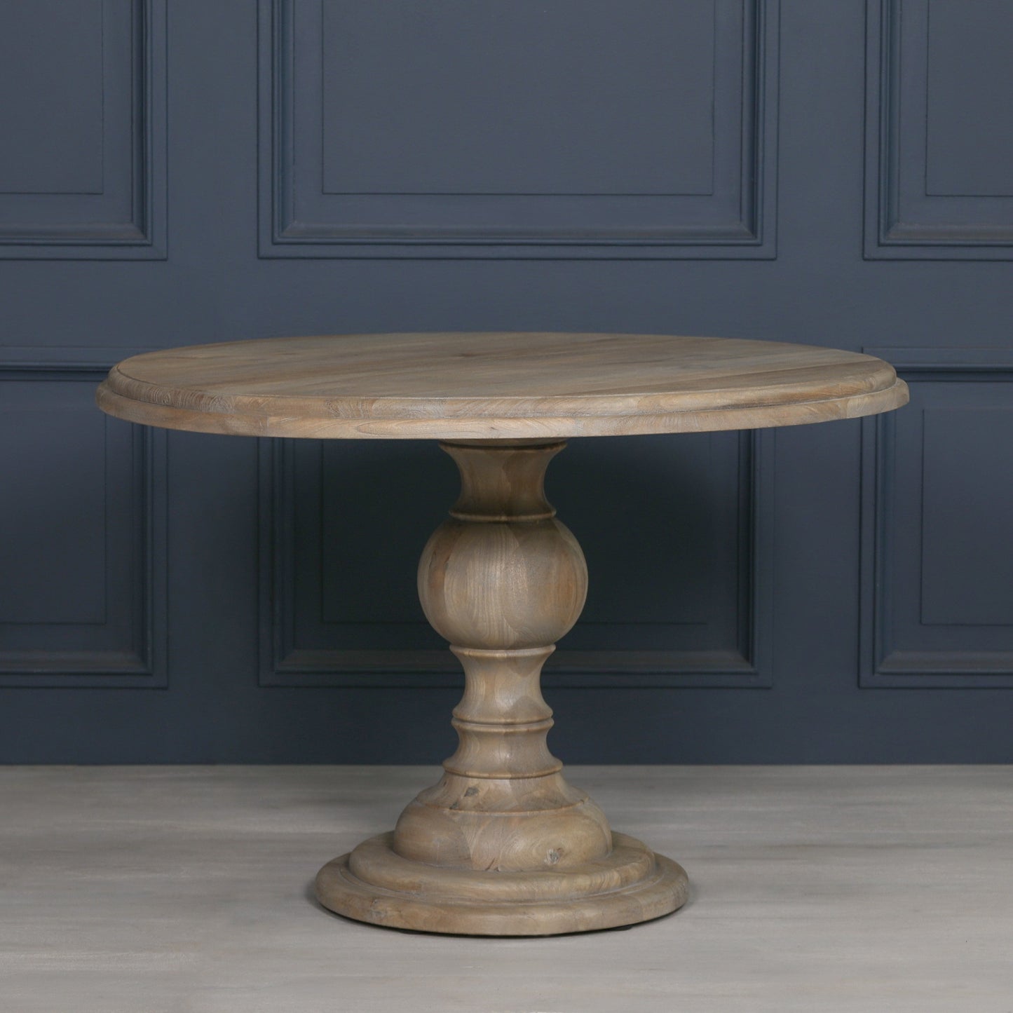 Rustic Wooden Round Dining Table 120cm - WFA63
