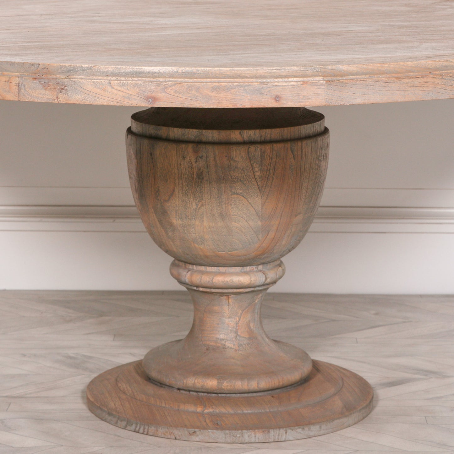 Maison Reproductions Rustic Wooden Round Dining Table 162cm