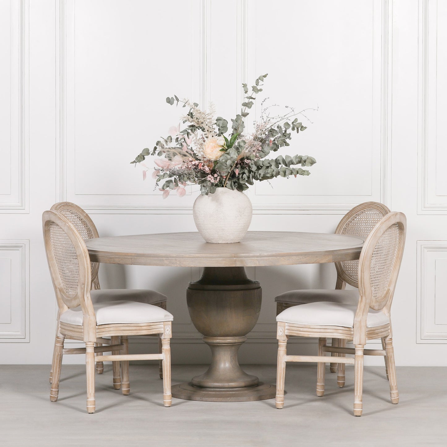Maison Reproductions Rustic Wooden Round Dining Table 162cm
