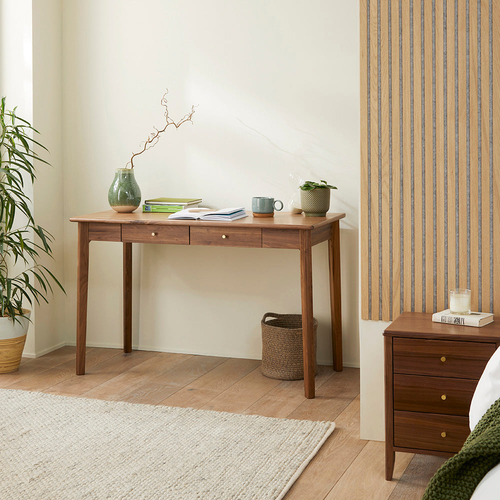 Fishe & Lilly Wright Walnut Desk and Dressing Table