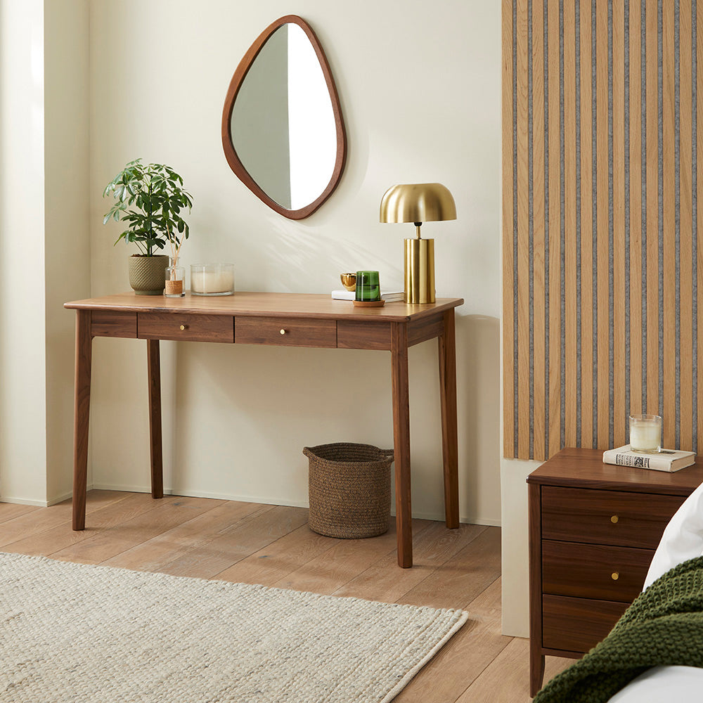 Fishe & Lilly Wright Walnut Desk and Dressing Table
