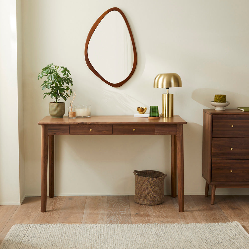 Fishe & Lilly Wright Walnut Desk and Dressing Table