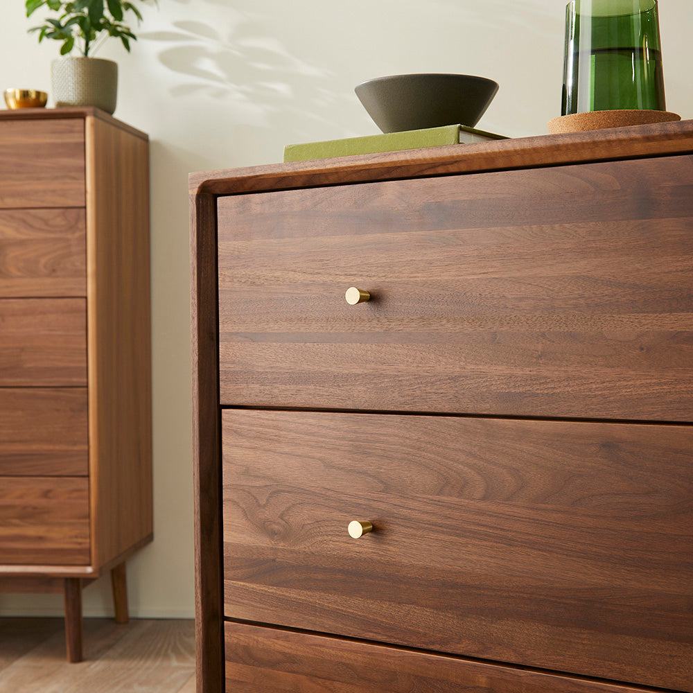 Fishe & Lilly Wright Walnut Chest of 3 Drawers