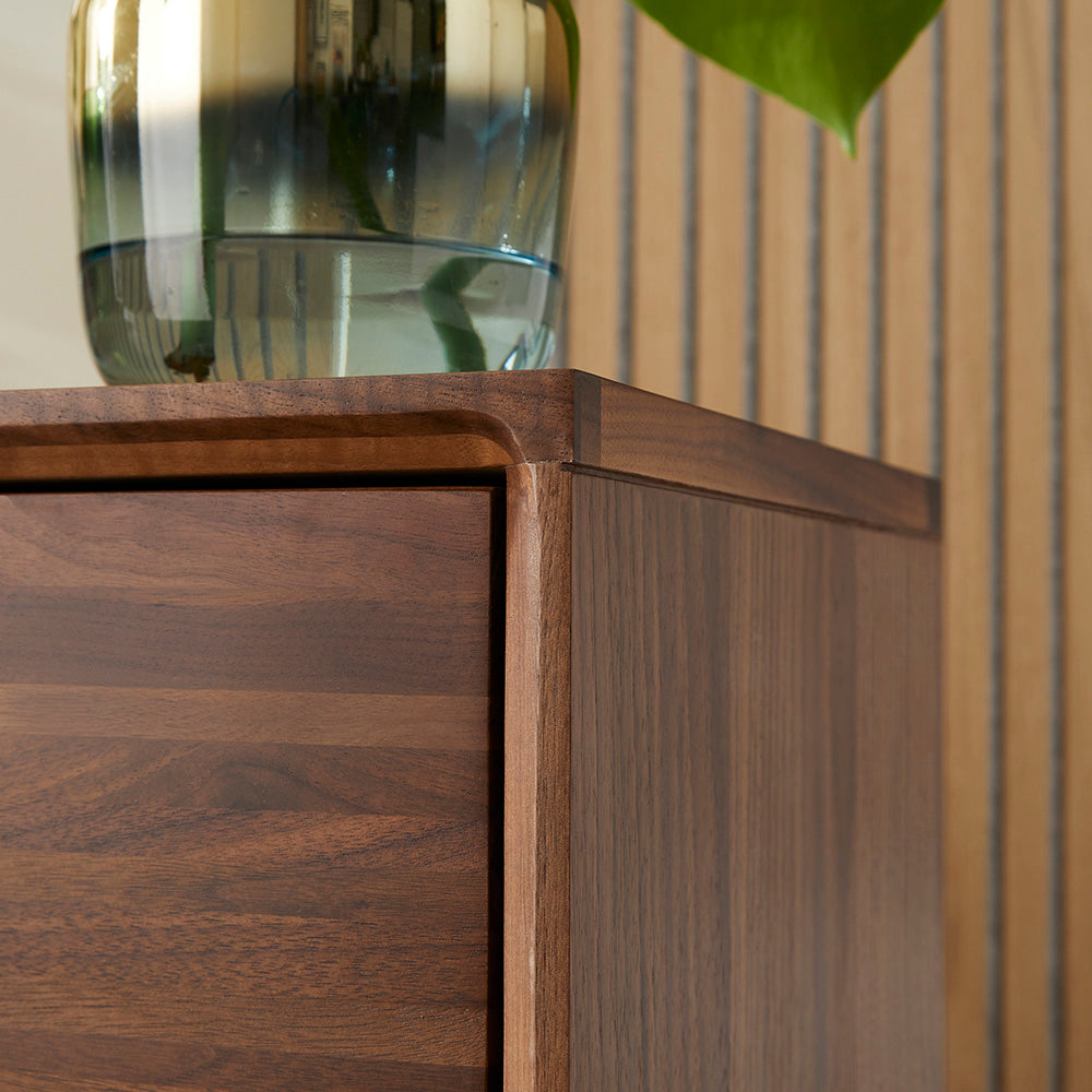 Fishe & Lilly Wright Walnut Chest of 3 Drawers - White Bear Furnishings