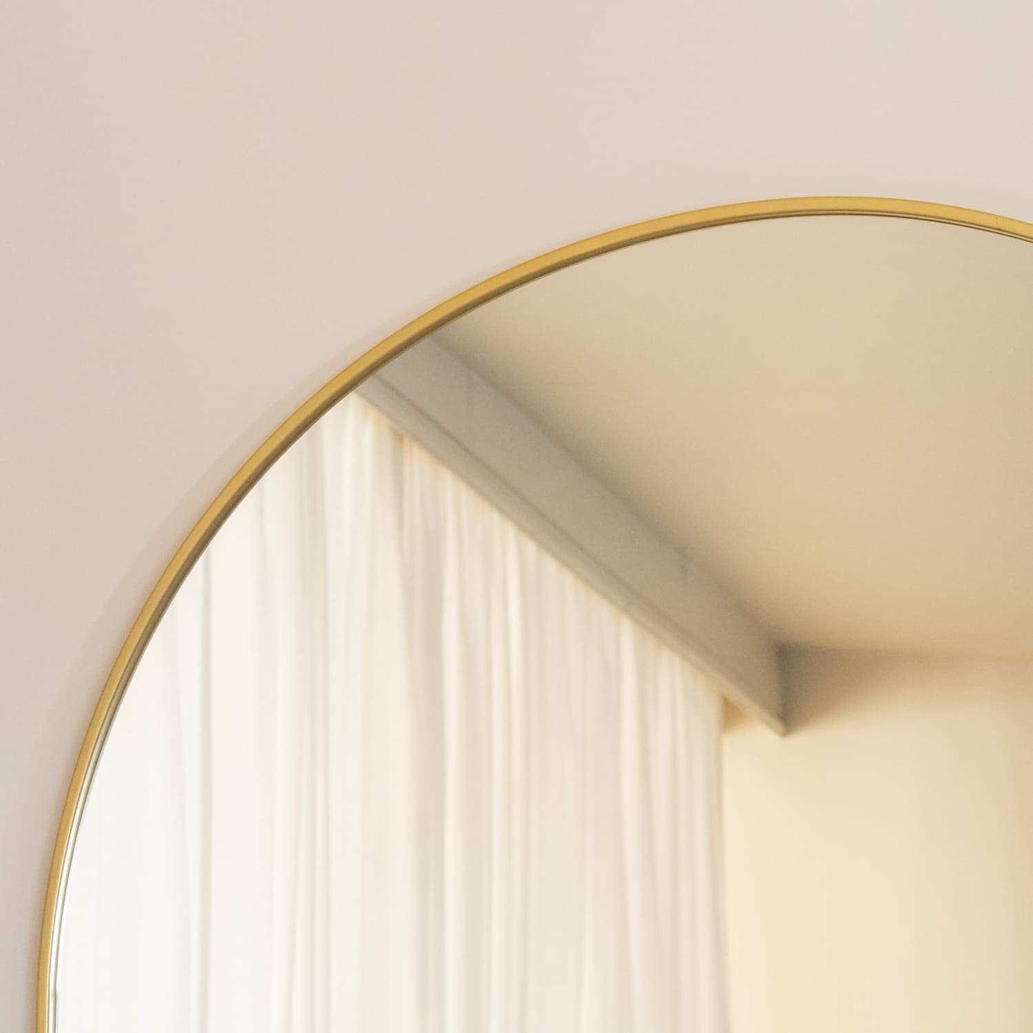 Akiko - Gold Metal Arched Mirror - 120cm x 95cm - White Bear Furnishings