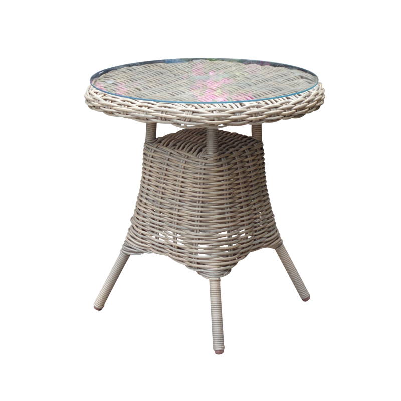 Amalfi Collection Outdoor Bistro Table With Glass Top - 23906