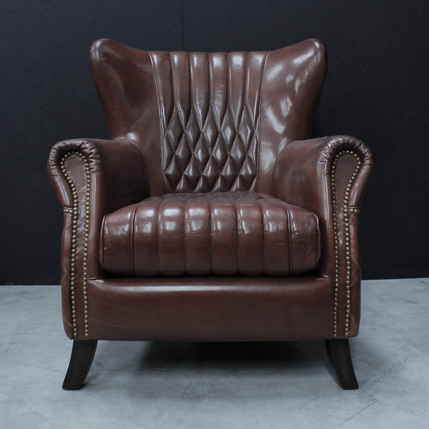 Luxury Vintage Leather Aston Armchair - TK018-1D