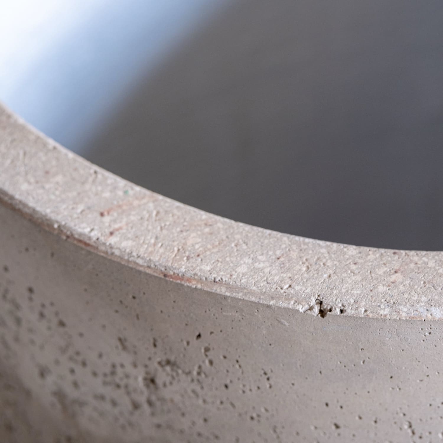 Aurella | Truffle – 100cm XXL Concrete Cylinder Planter – 621L Round Plant Pot - White Bear Furnishings