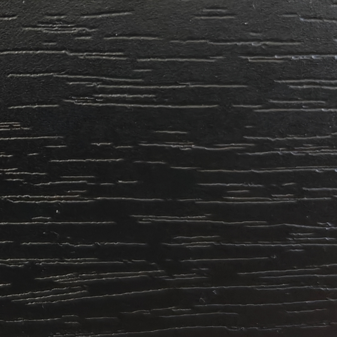 Arco Modern Round Side Table in Black Woodgrain Effect | ST-A-R-BLK