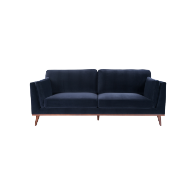 Midnight Blue Velvet 3 Seater Sofa - SF-M-3S-MB