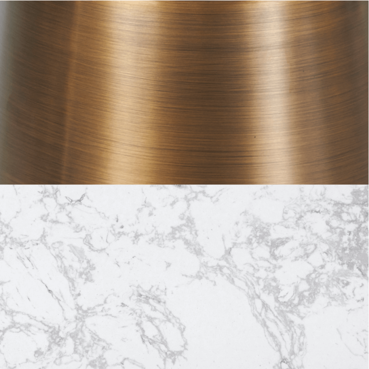 Twenty 10 Designs Olive Dining Table in Bronze & White Marble